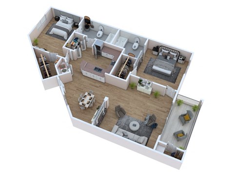 bedroom floor plan an open concept living room and dining room with a wood floor